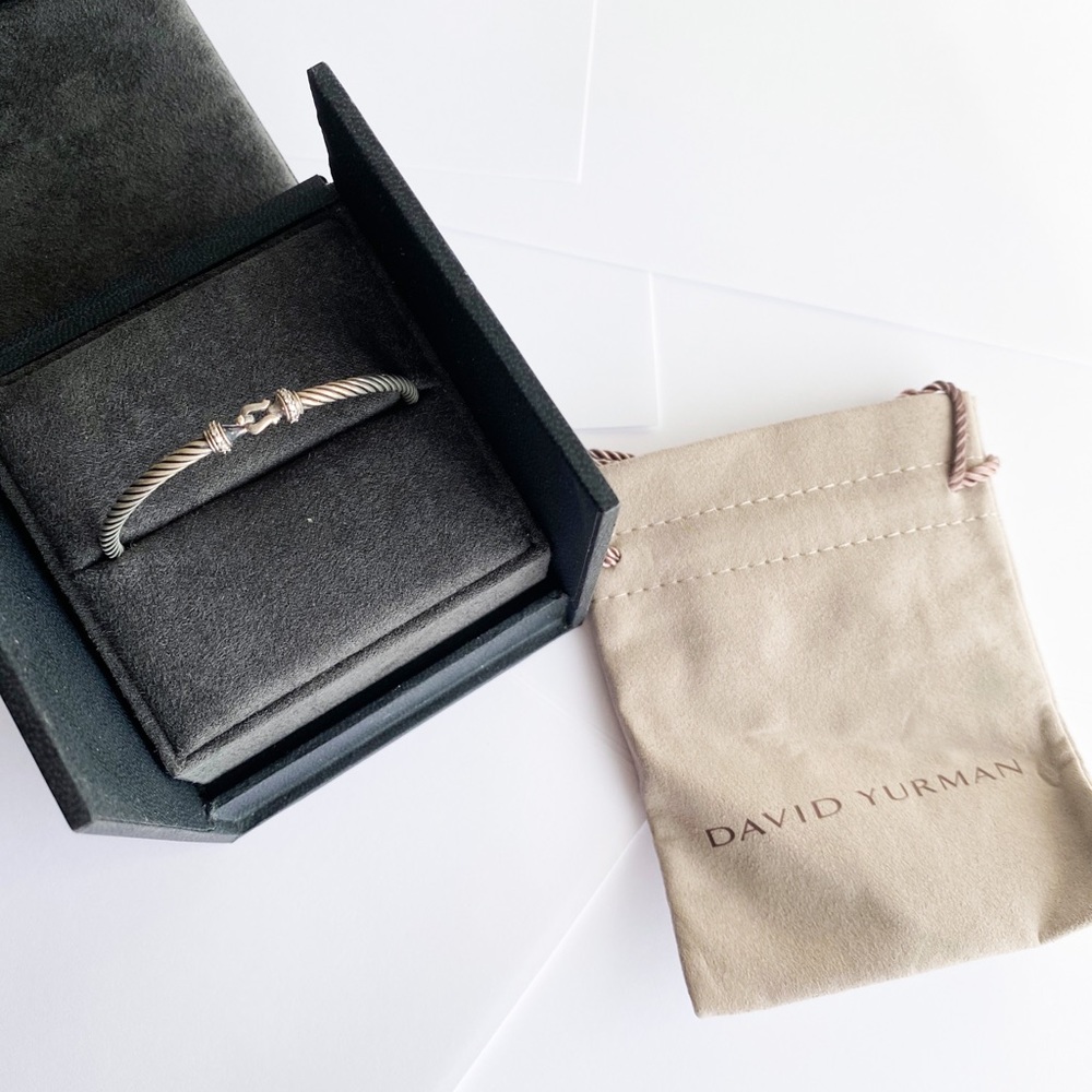 David Yurman Cable Buckle Bracelet w Diamonds